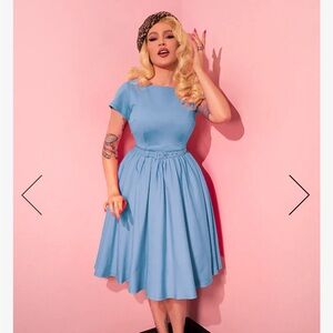 Vixen by Micheline Pitt Avon Swing Dress Periwinkle Blue Medium